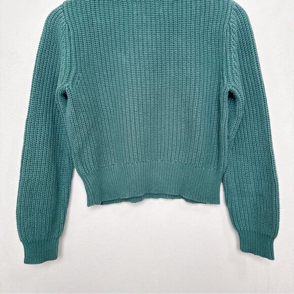 Rolla's Womens Xsmall Fluffy Sailor Sweater Cropped In Green Color - Picture 11 of 12